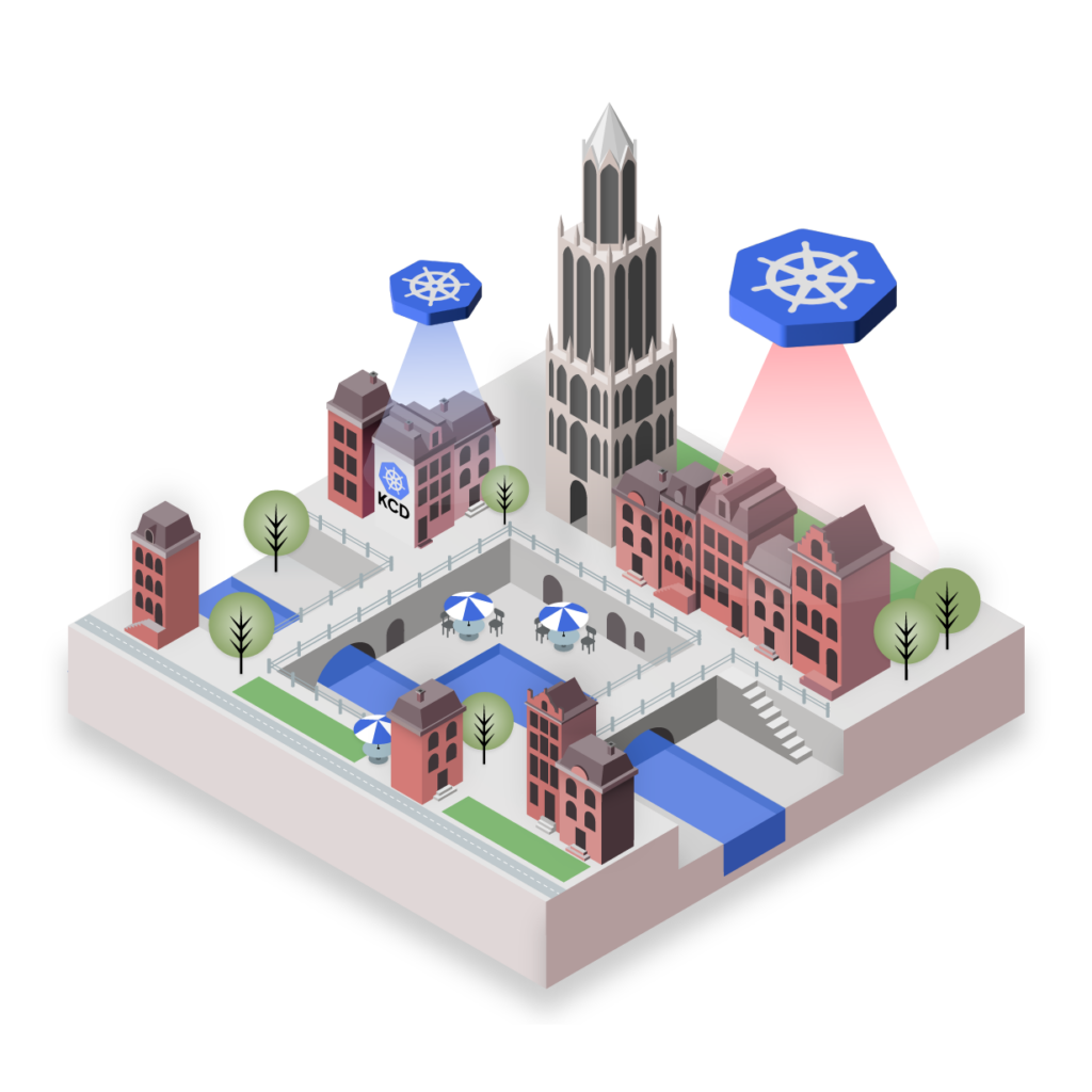 KCD Utrecht 3D map with Kubernetes Spaceships